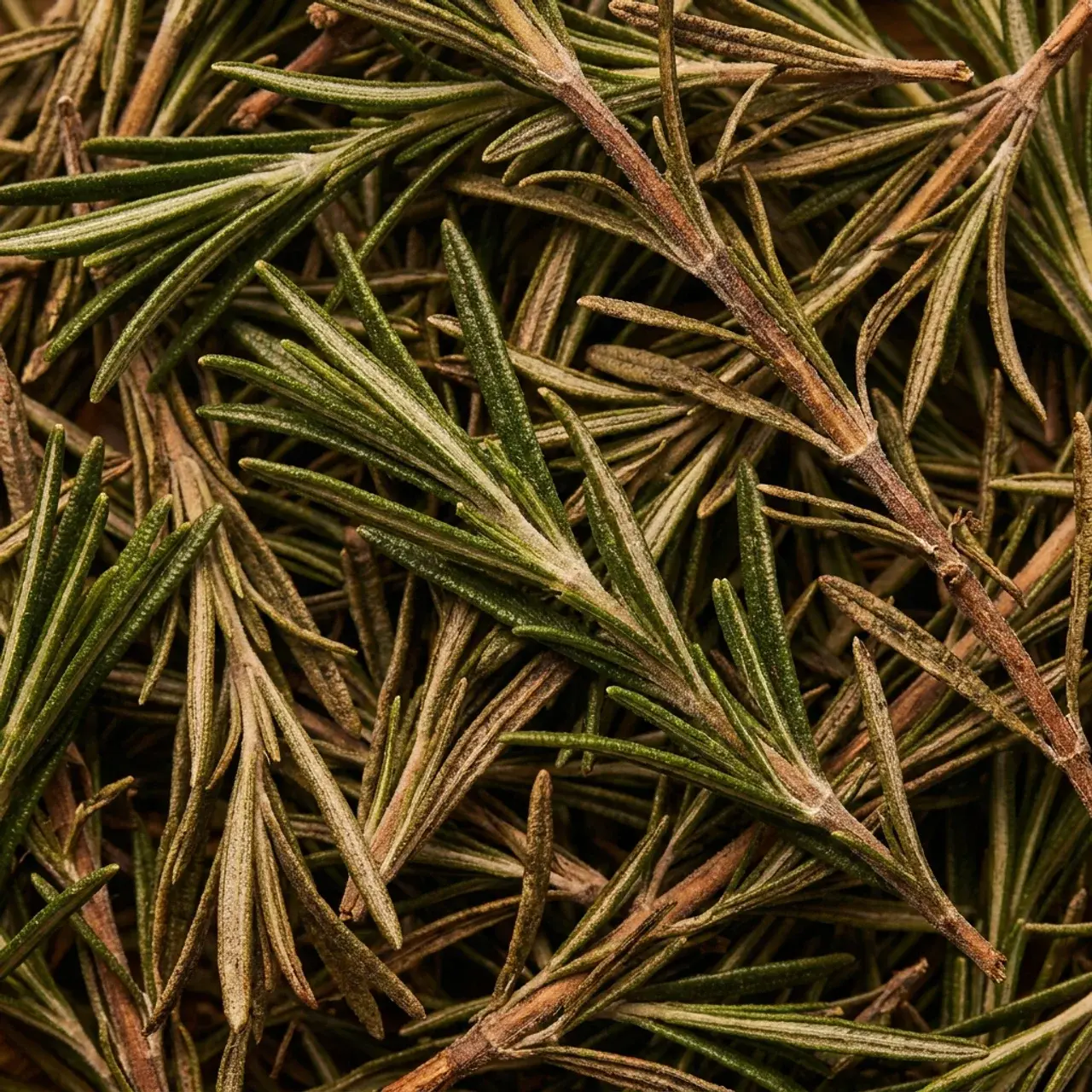Fresh rosemary sprigs and needles
